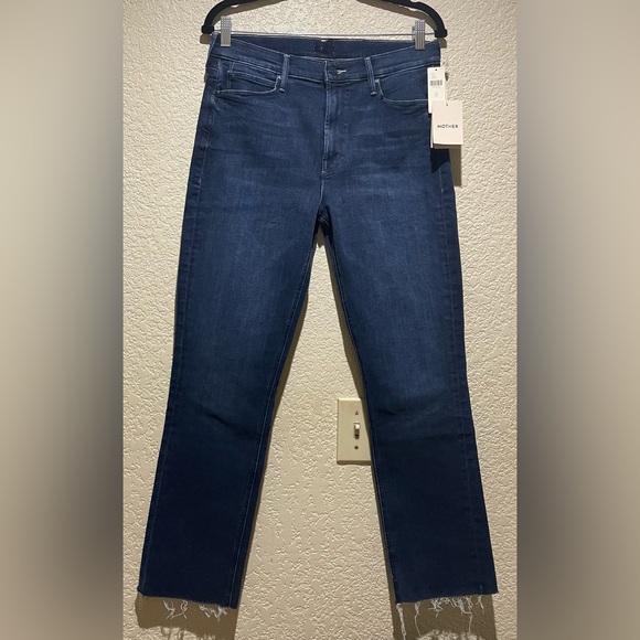 Mother Jeans NWT Mid Rise Dazzler Ankle Fray Fancy Meeting You Here Size 31 - Picture 5 of 10
